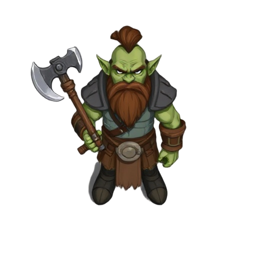 orc warrior with axe