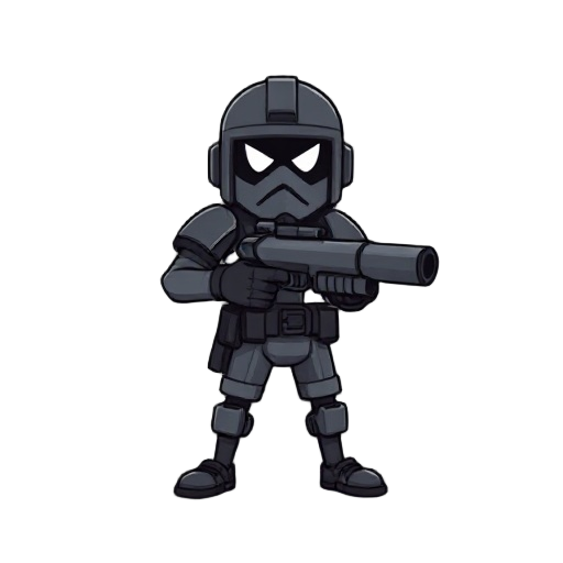 gunner brawl stars style simple, no legs