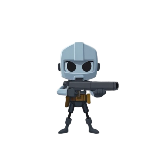 gunner brawl stars style simple, no legs
