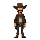 create an image of a character called "puto" the character is similar to the character "john marston" from the "game red dead redemption"