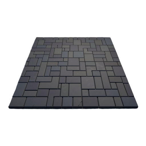 create a large flat rectangular plaza floor for a roblox game lobby, designed as a clean modular environment asset. style: stylized realistic roblox 3d, slightly dark and mysterious, matching a nighttime suburban horror lobby. the entire surface is made