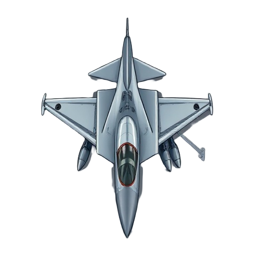 create a overhead image for f-16 jet. also with burner without burner