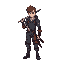 sword, male, pixel, cyberpunk