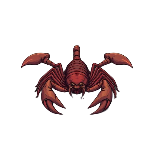 give me a terraria art work for a scorpion boss in thee desert biome