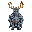 generate me an image of a knight armour set with deer antlers
