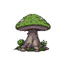 give me a terraria art work for isopod  mob in thee mushroom biome
