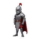 side view of a medieval knight