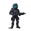 future soldier with gun