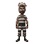 indian man in prisoner outfit
