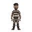 brown man in prisoner outfit