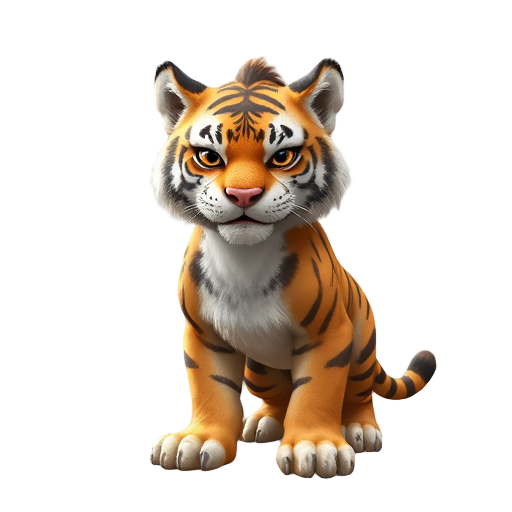 humanized tiger , tekken 3 style 