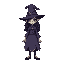 a witch in purpale
