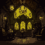 a dark gothic saloon