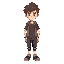 cute male character with brown hair