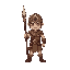 a cute warrior with a spear