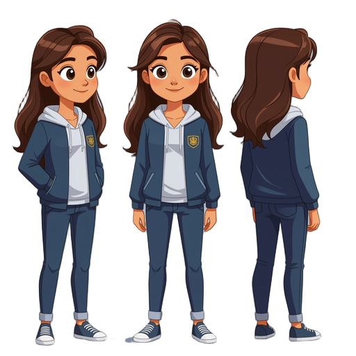 indian high school teenager, light brown skin