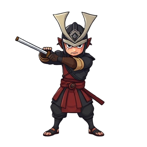 samurai performing sword swing