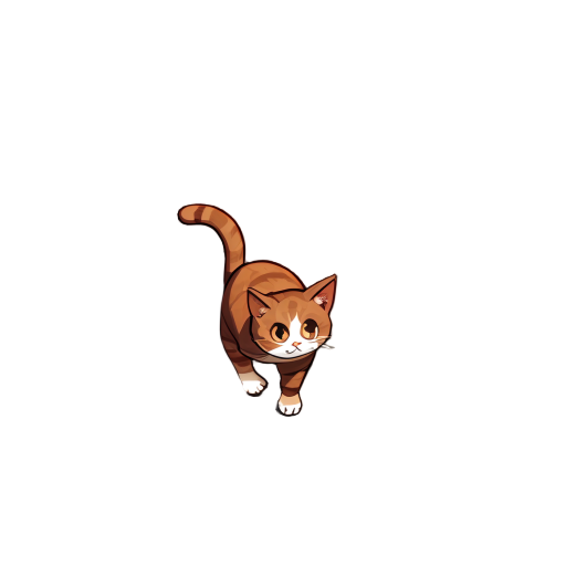 a brown cat walking