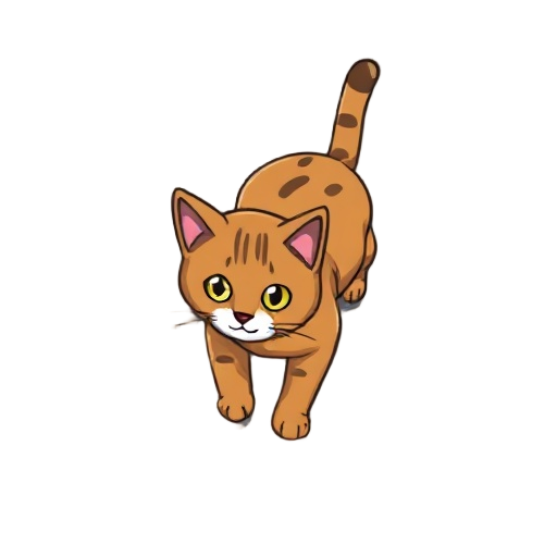 a brown cat walking