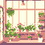 florist shop interior cute flowers glass windows green