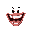 mouth emotion, open mouth smiling with teeth, anime style