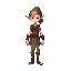 full figure elf for game, nes lixel art