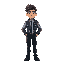 young male adult police detective, with no police uniform, medium size hair
