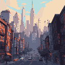 downtown city