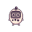 a pixel art tamagotchi-style creature  inspired by classic virtual pets from the 90s. the creature is small, round, and has expressive eyes, with tiny legs and arms. it has a monochrome lcd-like shadi