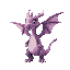a flying purplish dragon