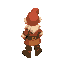 image of a dwarf in isometric perspective seen from behind