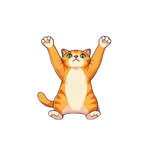 top-down view of a flying orange tabby cat. the cat is facing upward, 