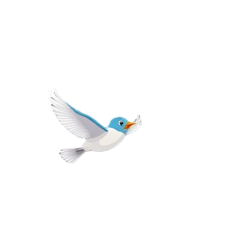 a small bird flys away