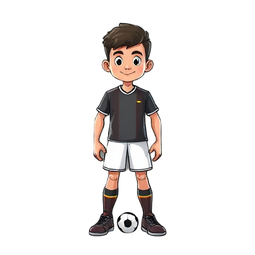 soccer player cartoon like 