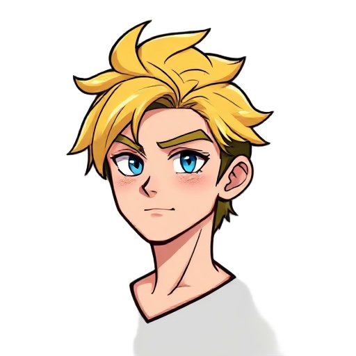 male with gold hair
