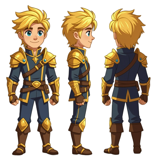 male with gold hair