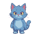 male russian blue cat pixel