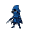 a blue rogue thats minimalistic and has very defining features for an rpg game