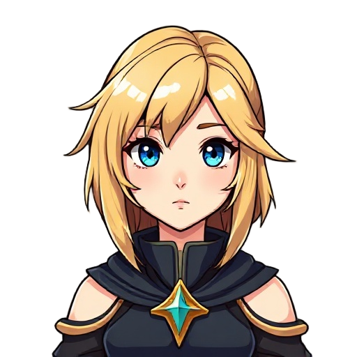 blonde with blue eyes female mage with retro fire emblem style