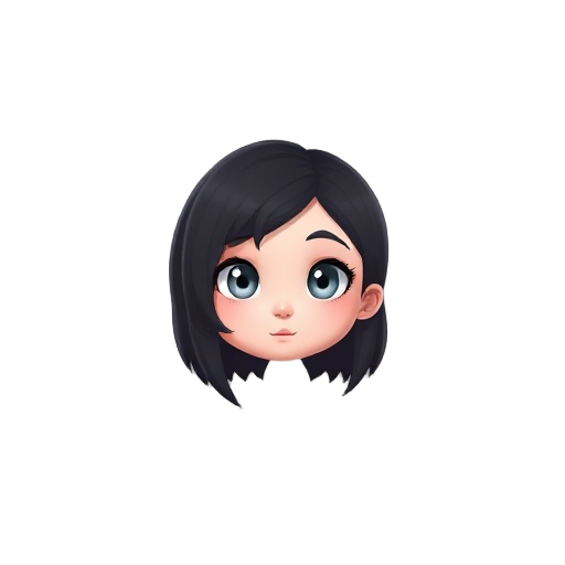 pale girl with grey/silver eyes and black hair. 