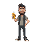 un oficinista con una cerveza en la mano