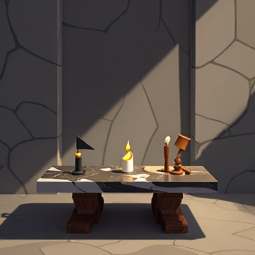 um peão de xadrez em estilo realista, feito de madeira escura e polida, posicionado firmemente em um tabuleiro de xadrez de mármore branco e preto. a iluminação é suave e dramática, criando sombras ní