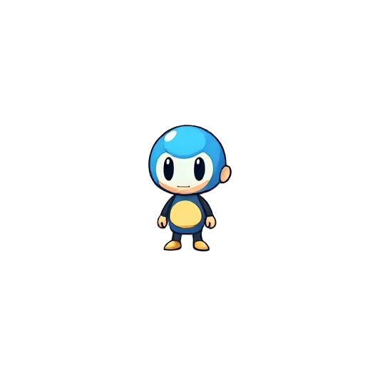 small, circular, blue orb