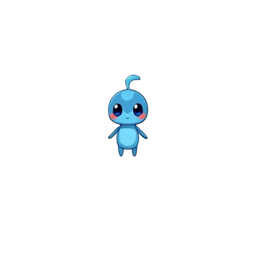 small, circular, blue flying wisp 