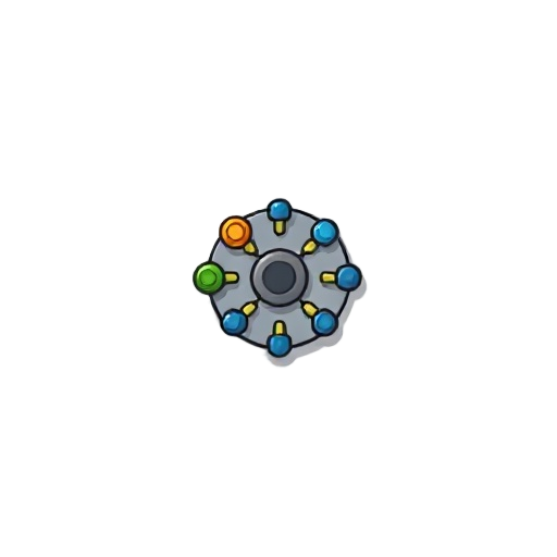 small, circular, tinkering node