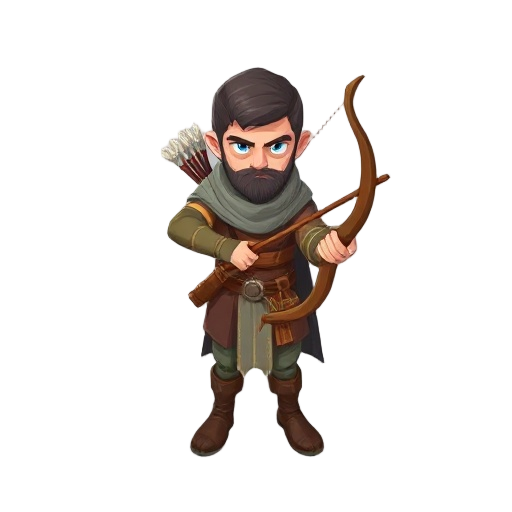 archer in fantasy style, like it would be in binding of isaac