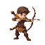 binding of issac like but instead its a fantasy archer sideways ready to fire an arrow