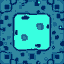 texture of a comet with a square and square holes pattern, pixelart, square holes