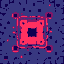 texture of a comet with a square and square holes pattern, pixelart, square holes
