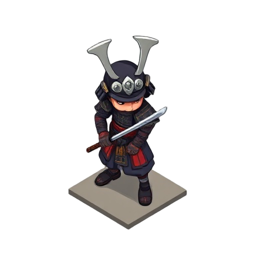  a 2d pixel japanese samurai